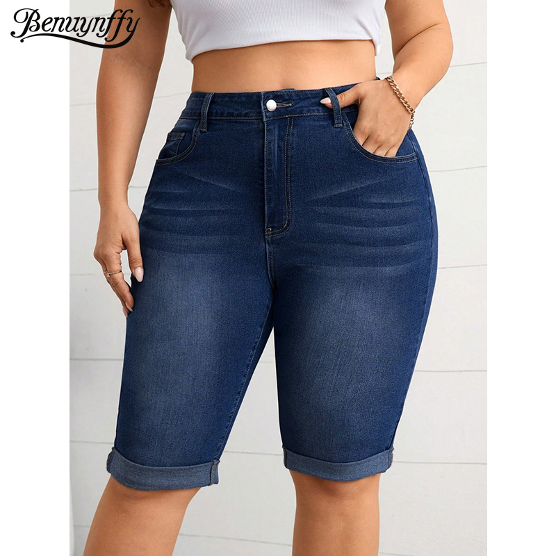 Sewing Hemming - Benuynffy Jeans de mezclilla elásticos vintage
