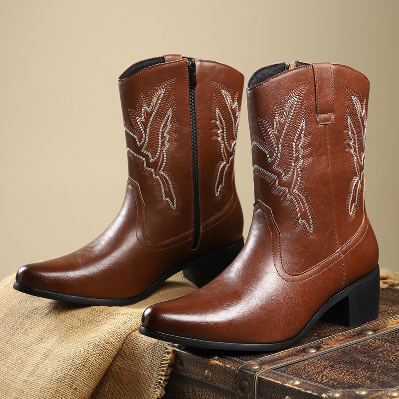 Sewing Embroidery Fabric - Botas de vaquero del oeste Retro