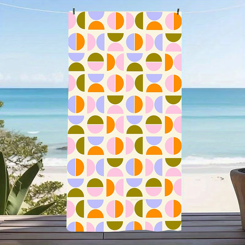 Century Textile & Sewing Supply - Toalla de Playa de Microfibra Geométrica