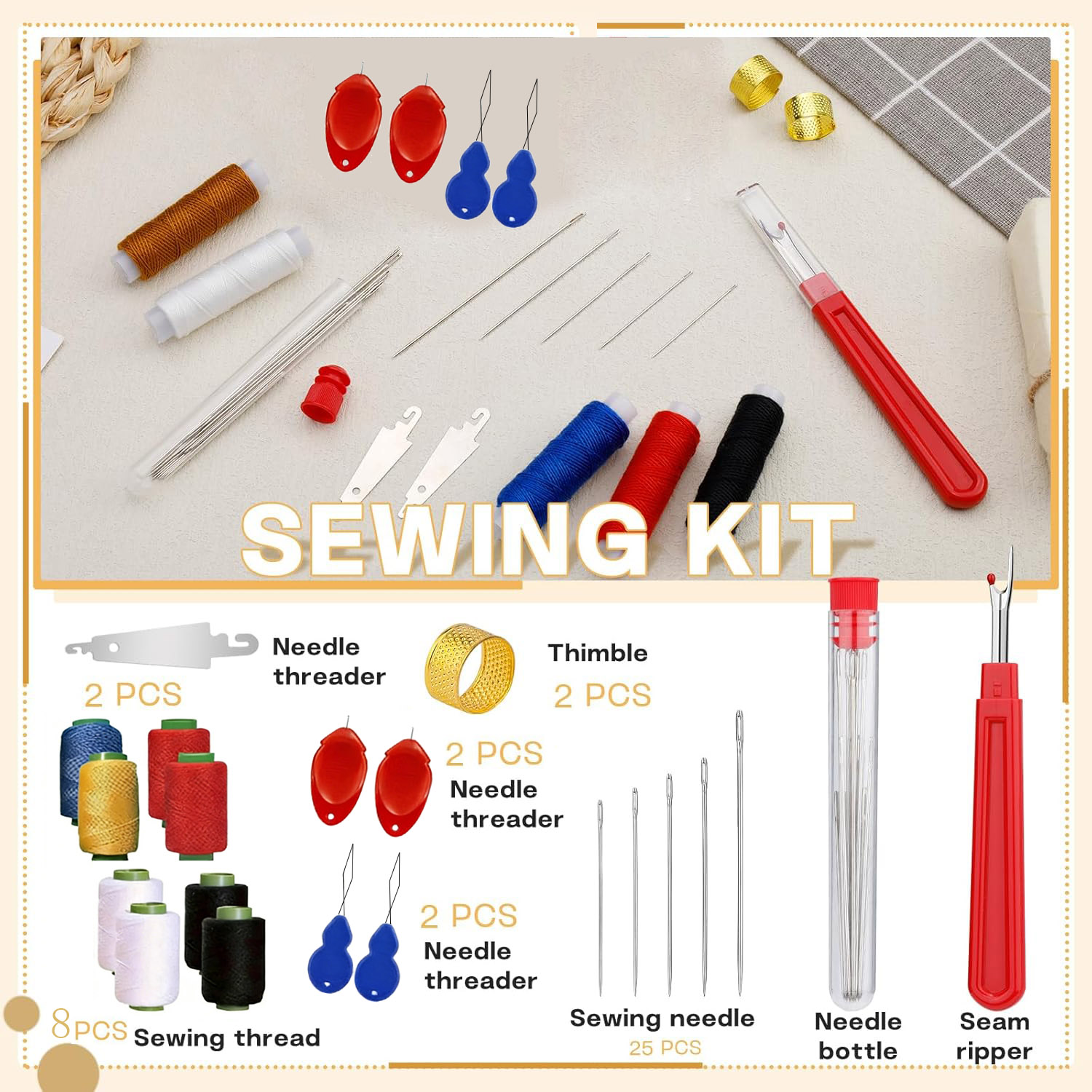 Sewing Repair - Kit de 43 Agujas de Coser