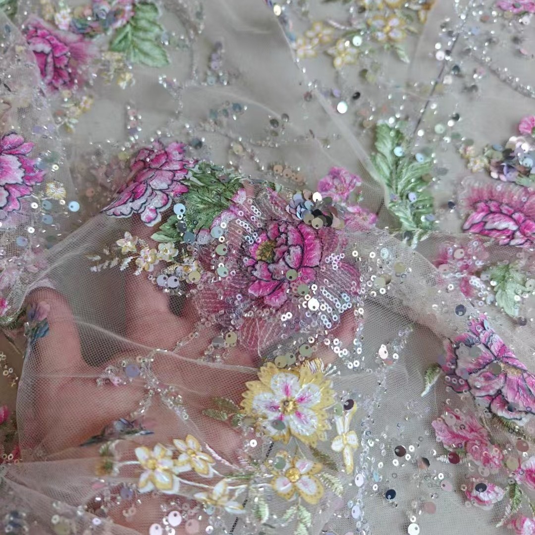 Sewing Embroidery Fabric - Tela de encaje de lujo con