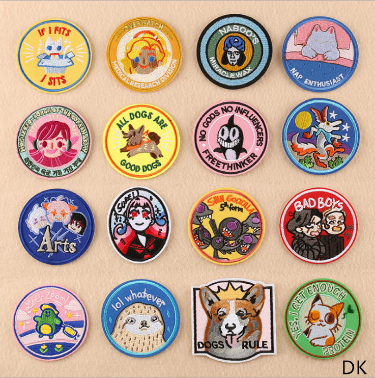 Sewing Id - Recién llegado, 10 Uds., parche redondo