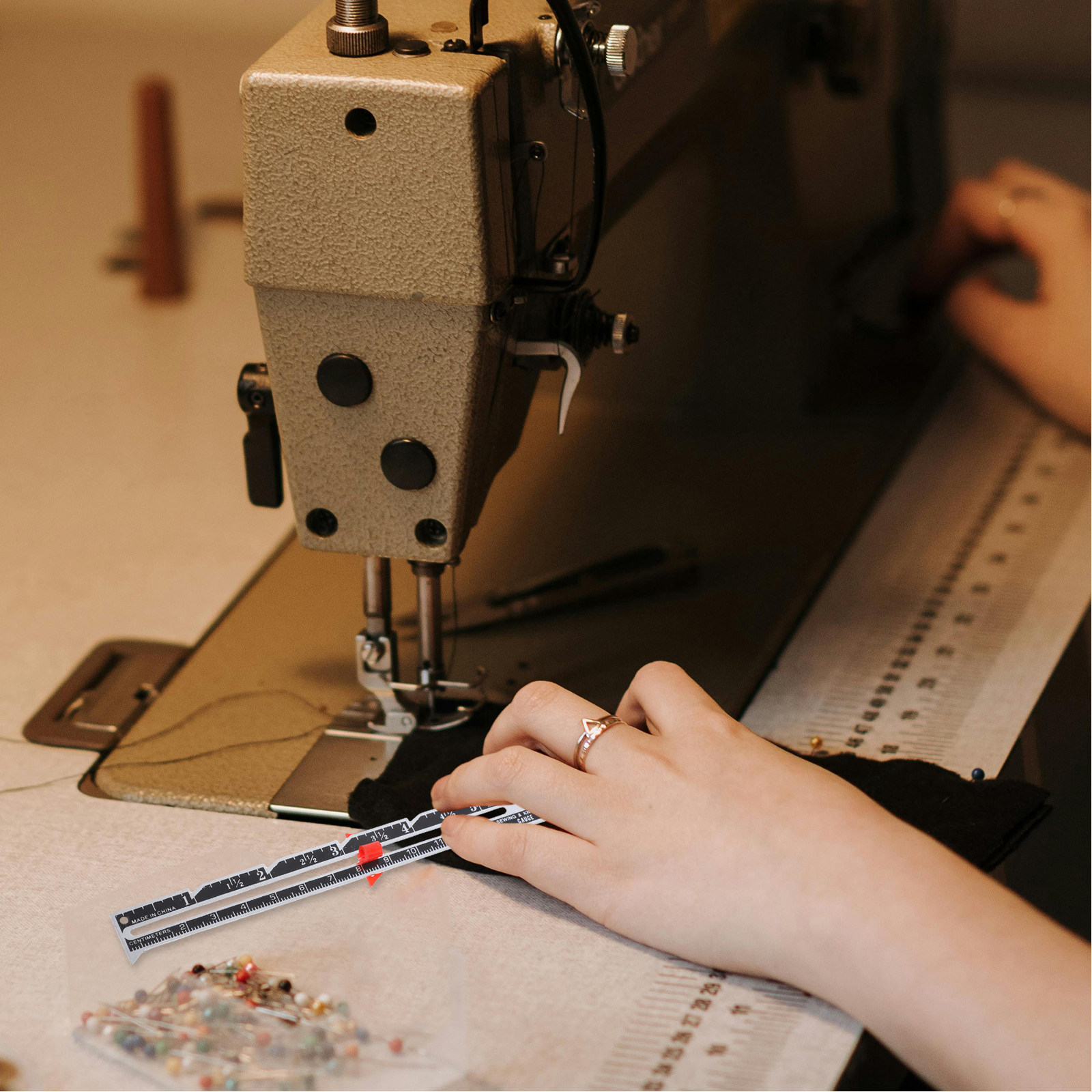 Sewing Hemming - 12 Reglas Metálicas de Medición Deslizantes