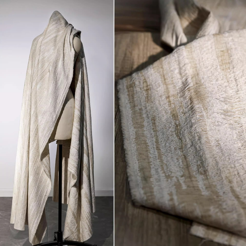 Sewing Recycle - Tela Jacquard reciclada creativa de lino,