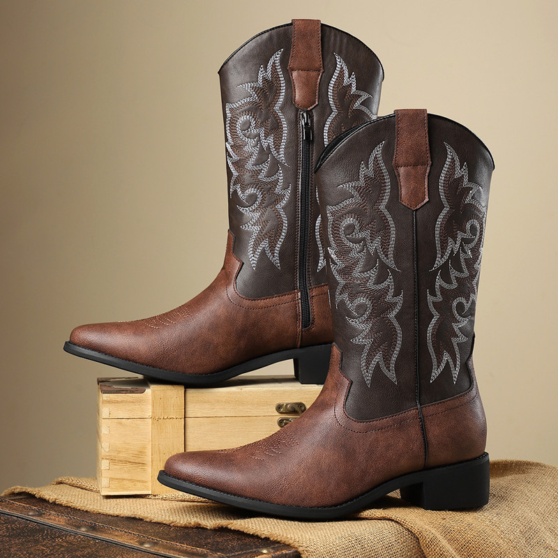 Sewing Embroidery Fabric - NUEVAS Botas Altas para Hombre, Bordadas,