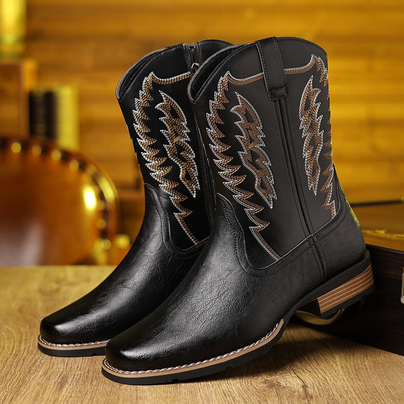 Botas de vaquero occidentales  - Sewing Embroidery Fabric reseña y precio