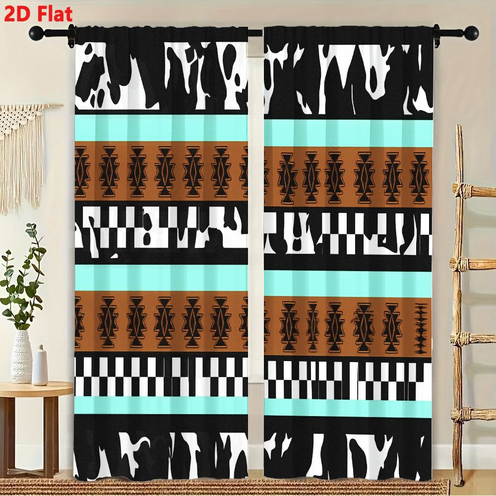2 Cortinas con Patrón Tribal A - Century Textile & Sewing Supply reseña y precio