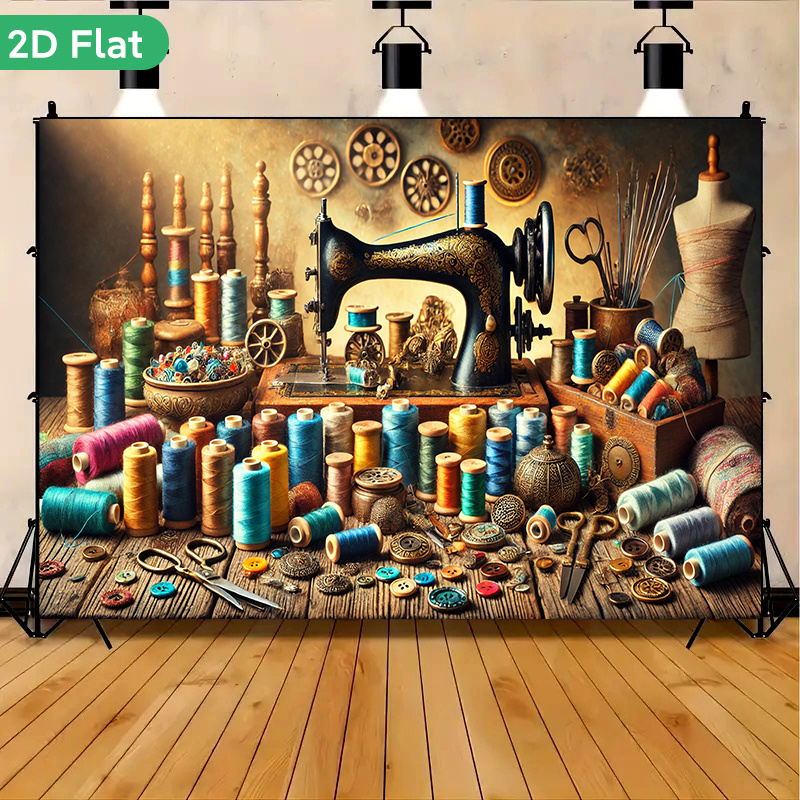 Tapiz de Pared Vintage Retro p - Sewing Machine For Textile reseña y precio