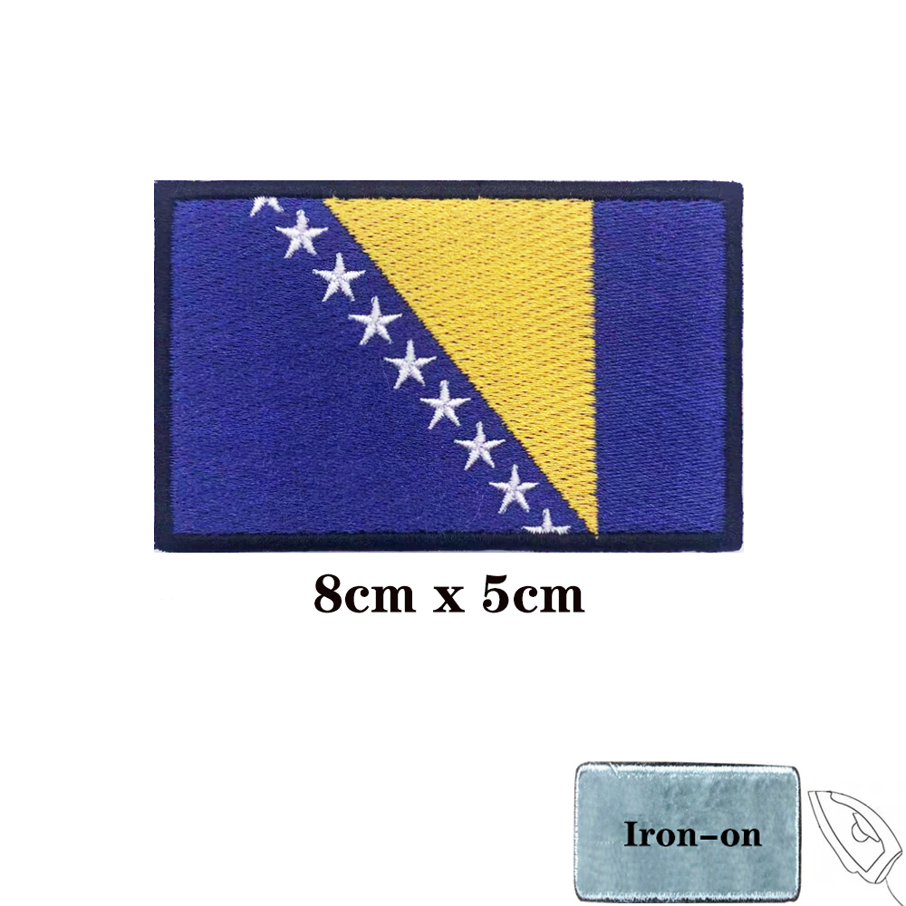 Parche de bandera de Bosnia y  - Velcro Sew On reseña y precio