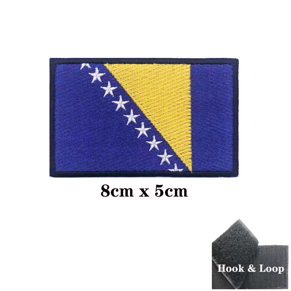 Parche de bandera de Bosnia y  - Velcro Sew On reseña y precio